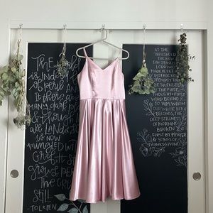 Chi Chi London Silk Midi Evening Dress